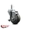 Service Caster 3.5'' Gray Poly Wheel Swivel 7/16'' Grip Ring Stem Caster with Brake SCC-GR20S3514-PPUB-TLB-716138 - alternate 4